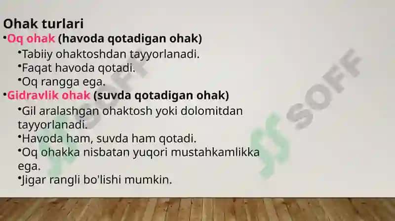 Ohakning qotish jarayoni va kimyoviy reaksiyalar 4