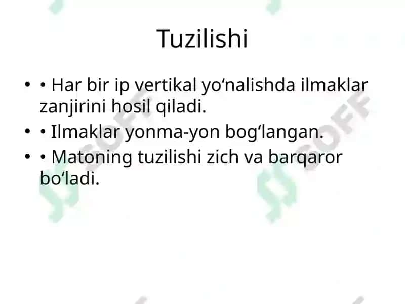 Tanda to‘quv mashinalarida bo‘ylamasiga to‘qilgan trikotaj to‘qimalar 4