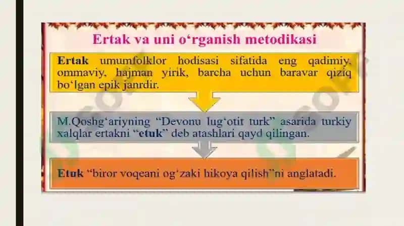 Oʻqishdarslarida ertak matni ustida ishlash uslubiyoti 4