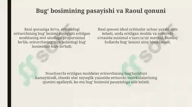 Eritmalarning kolligativ xossalari 4