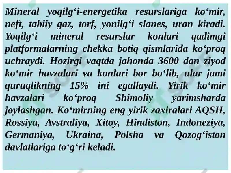 Mineralresurslar geografiyasi 4