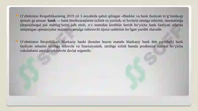 TIJORAT BANKLARI FAOLIYATINING HUQUQIY ASOSLARI 4