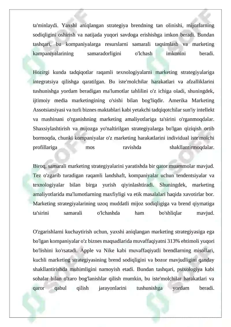 MARKETING STRATEGIYASINI YARATISHDA MUXIM OMILLAR 4