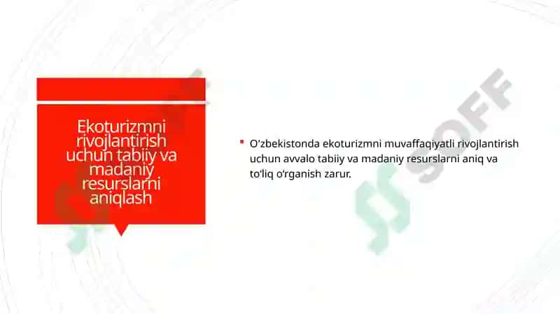 O'zbekistonda ekoturizmni rivojlantirishning asosiyyo'nalishlari 4