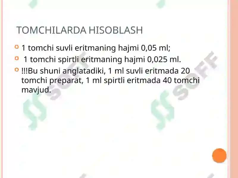 Dori-darmonlarining Hisoblash Usullari 4