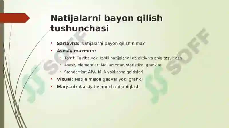 Tadqiqot usullari va ko'nikmalarini bayon qilish ro'li 4
