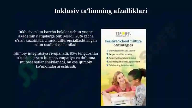 Jamiyatni inklyuziv taʼlimga tayyorlash va ijobiy munosabatni uygʻotish va amalga oshirish 4