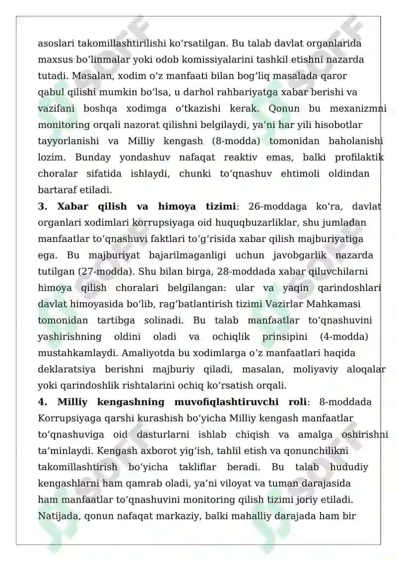 Manfaatlar to‘qnashuvini oldini olishga doir chora-tadbirlar 4