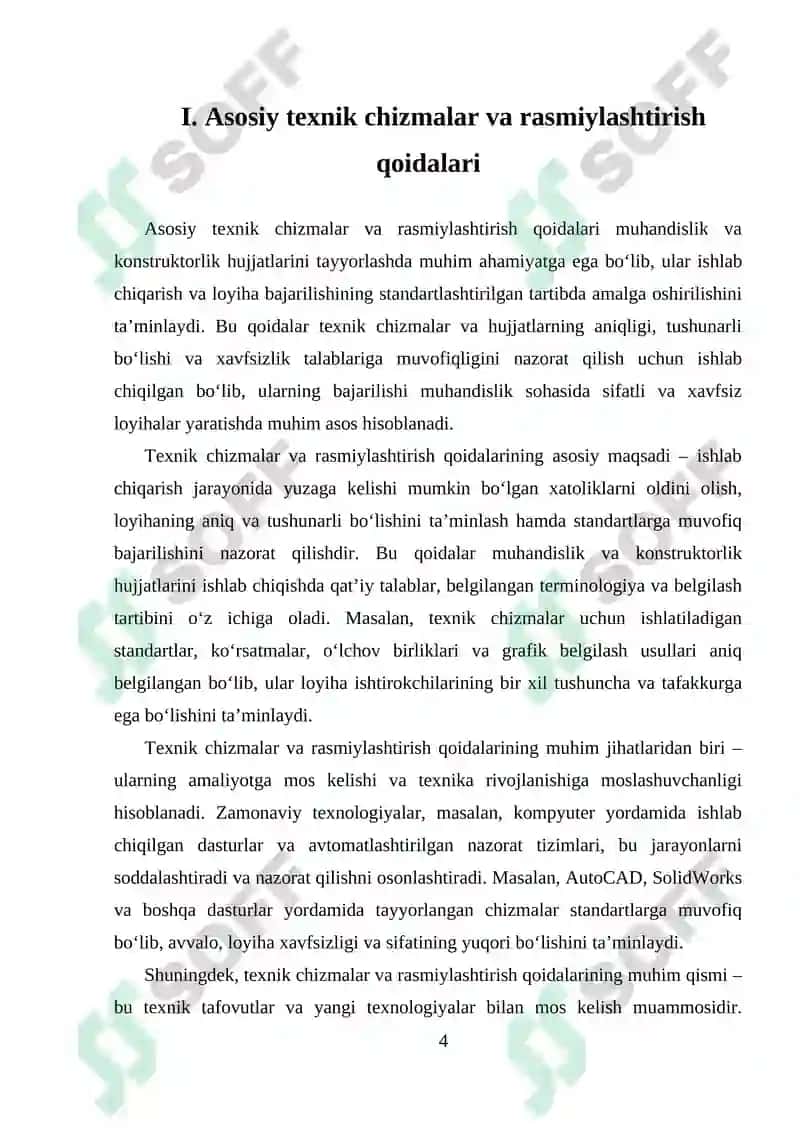 Ishchi Chizmalarni Rasmiylashtirish Qoidalari 4