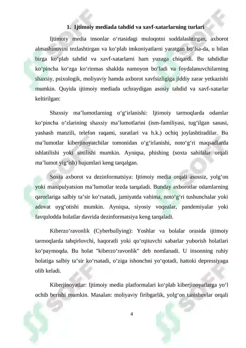Ijtimoiy mediada taxdid va xavf-xatarlar 4
