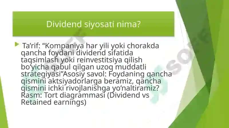 Dividend siyosati 4