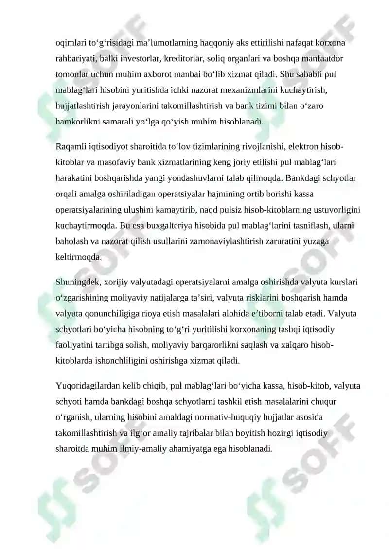 Pul mablag‘larining iqtisodiy mazmuni va ularni hisobga olishning ahamiyati 4