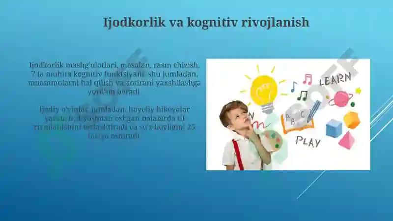 Bolalarning har tomonlama rivojlantirishda ijodiy faoliyatning ahamiyati 4