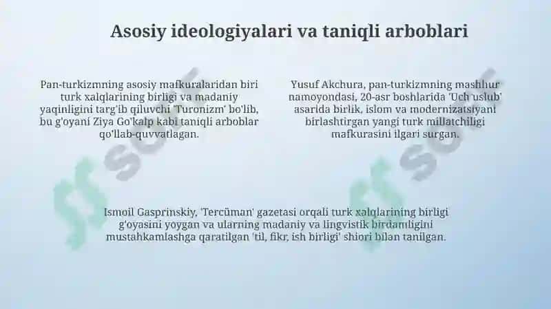 Panturkizmning mazmun va mohiyatini oching 4
