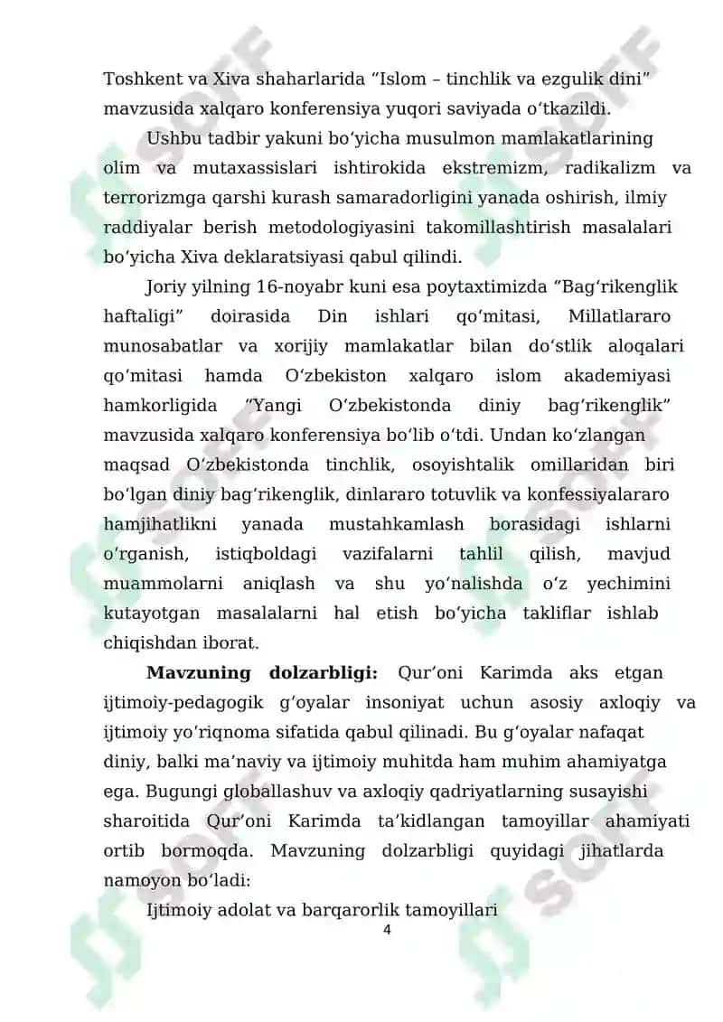 Islom dinining muqaddas kitobi Qur'oni karimda ijtimoiy-pedagogik g‘oyalar 4