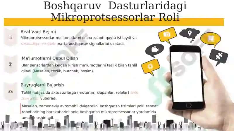 Olchov dasturlari va boshqaruv dasturlaridagi mikroprotsessorlar 4