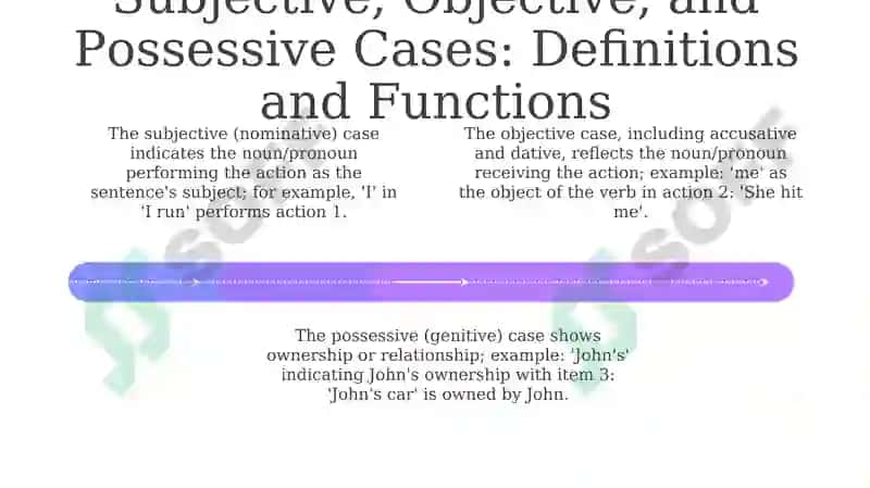 Case in nouns and pronouns. Subjective objective possessive cases 4