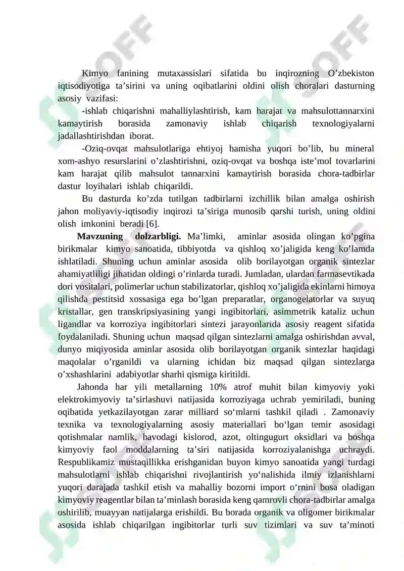 Ikkilamchi, uchlamchi va to’rtlamchi aminlar asosida sintez reaksiyalarini o’rganish 4