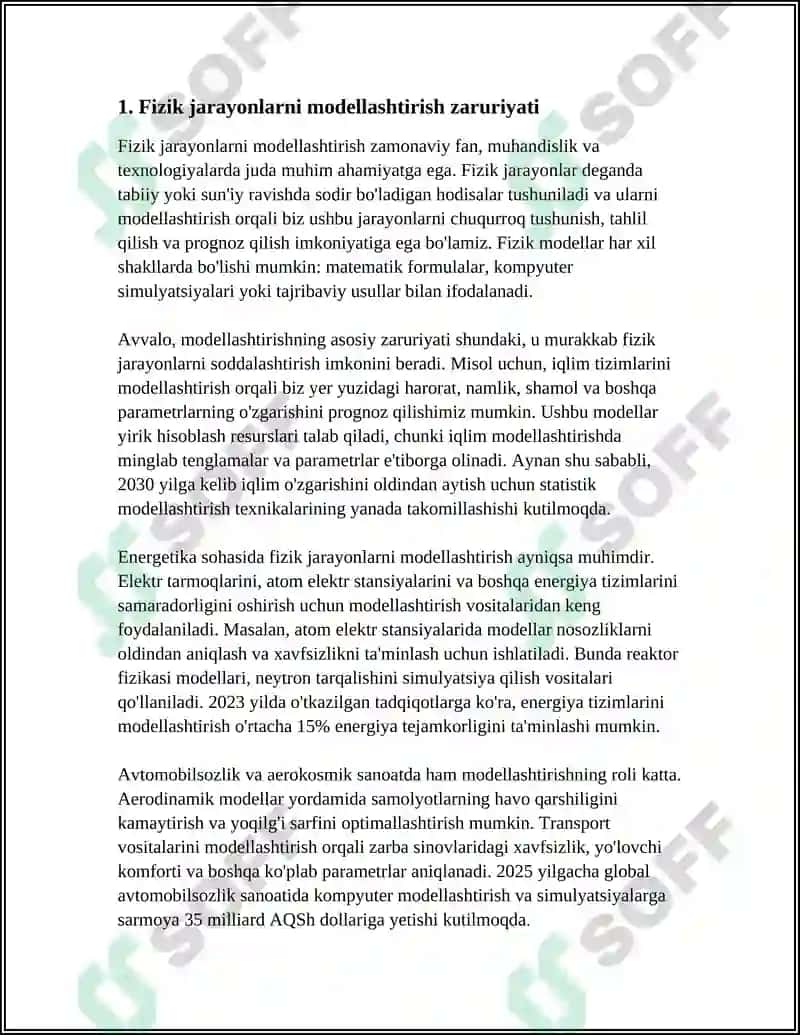 FIZIKAVIY JARAYONLARNI MODELLASHTIRISH IMKONIYATINI BERUVCHI DASTURIY VOSITALAR 4