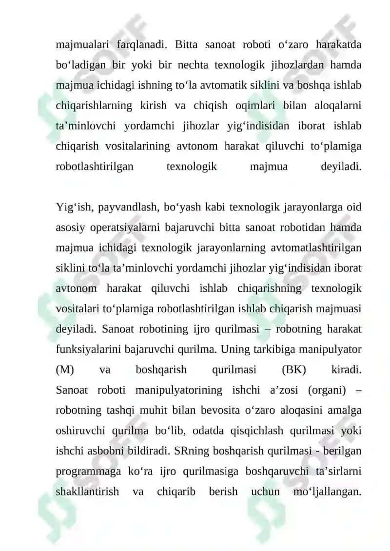 Texnologiya va dizayn yo’nalishi robotatexnika asoslari 4