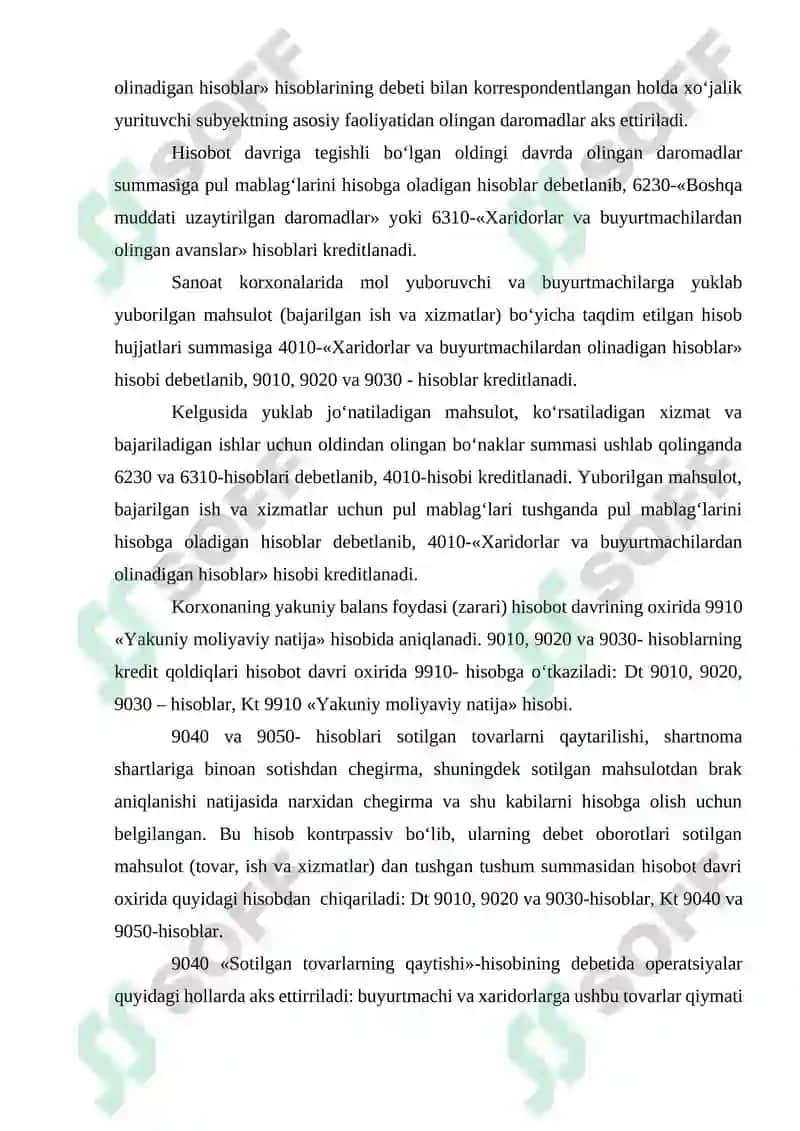 Sotilgan yoki sotib olingan tovarlarning qaytarilishi hamda xaridor va buyurtmachilarga berilgan chegirmalar 4
