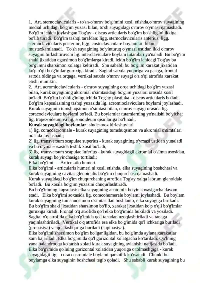 Qo'l suyaklarining tuzilishi va birikishi 4