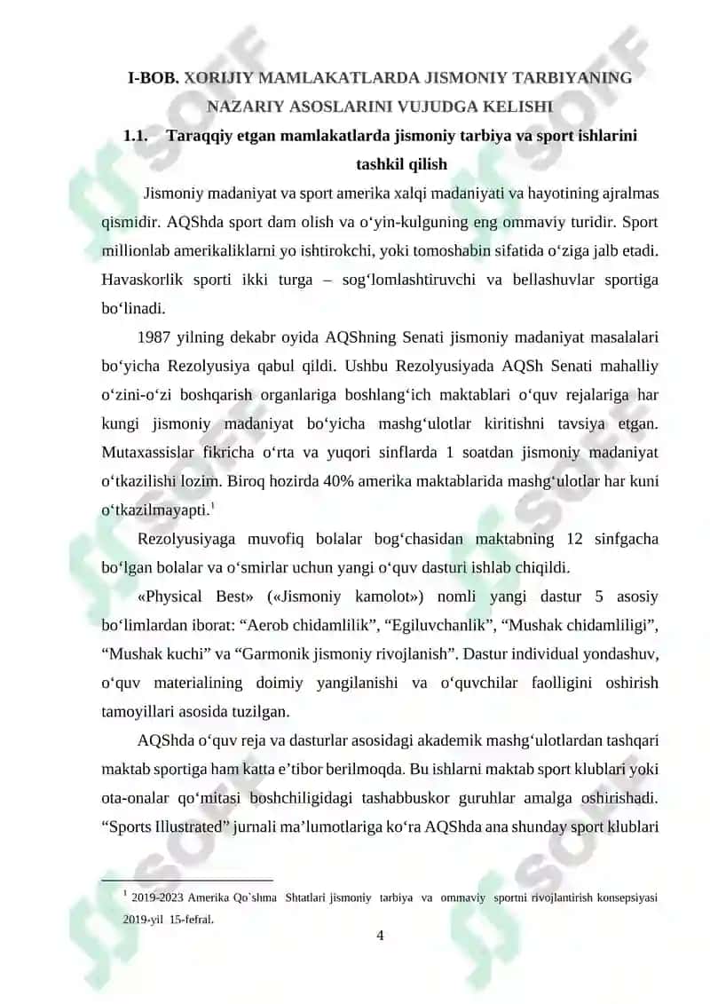 XORIJIY MAMALAKATLARDA JISMONIY TARBIYA VA SPORT ISHLARINI BOSHQARISHNING O`ZIGA XOS XUSUSIYATLARI 4