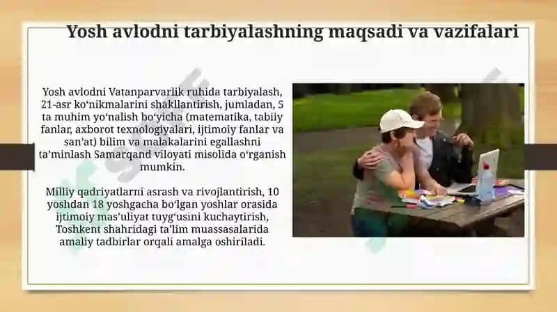 Yosh avlod tarbiyasining maqsad va vazifasi shaxs haqida tushuncha 4
