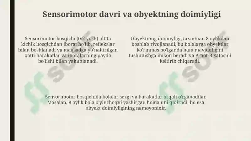 Kognitiv Rivojlanishning Asosiy Bosqichlari (0-3 yosh) 4