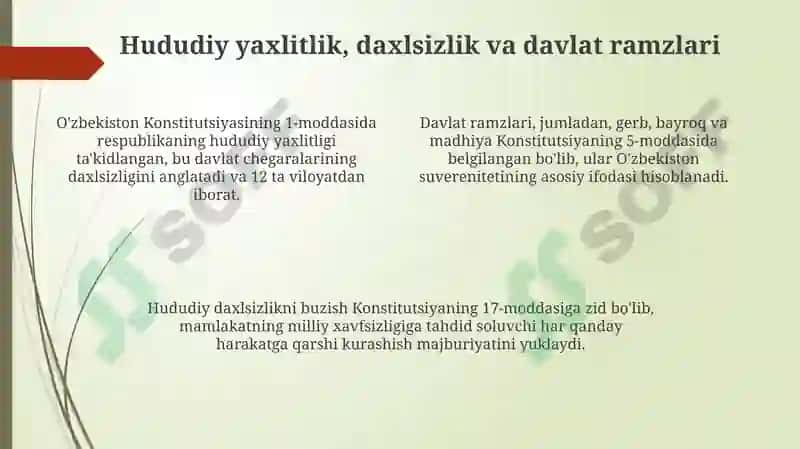 O'zbekiston Konstitutsiyasida davlat suvereniteti 4