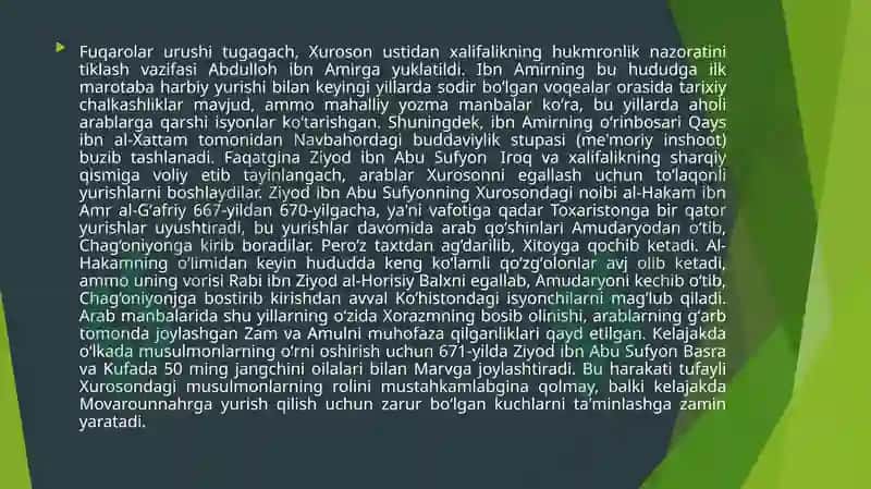 Markaziy Osiyoga arablar bosqini 4