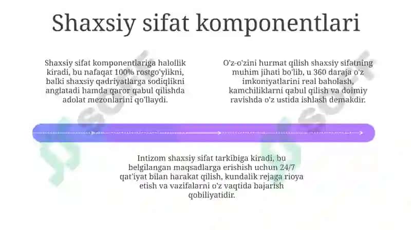 Kasbiy sifat komponentlari 4