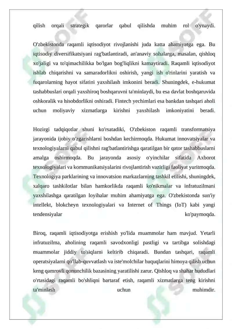 O'zbekistonda Raqamli Iqtisodiyotni Rivojlantirishning Strategiyalari 4
