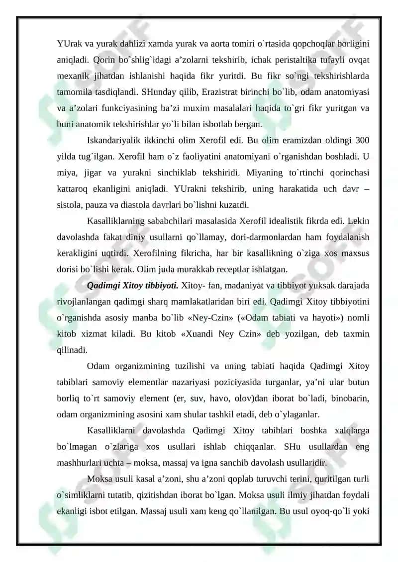 QADIMGI SHARQ MAMLAKATLARIDA DAVOLASH USULLARI 4