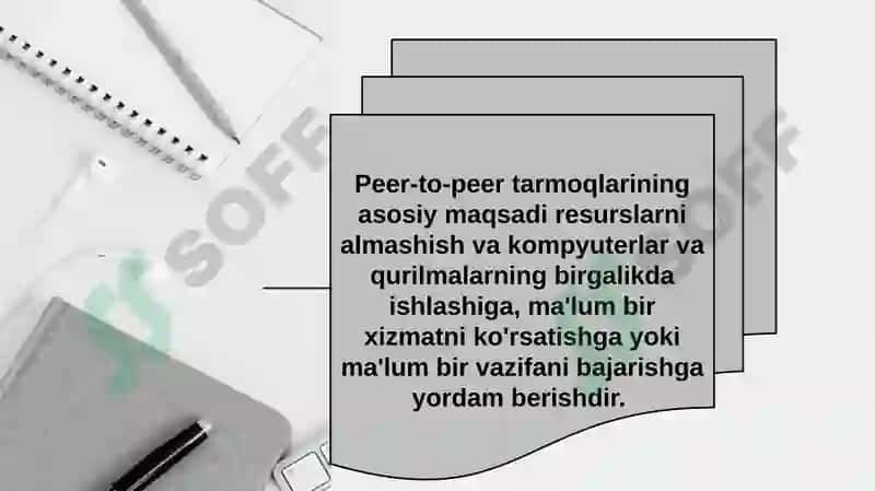 Kliyent-server va peer-to-peer  tarmoqlari. Virtual shaxsiy tarmoq (VPN) Intranet va ekstranet. Internet va uning xususiyatlari 4