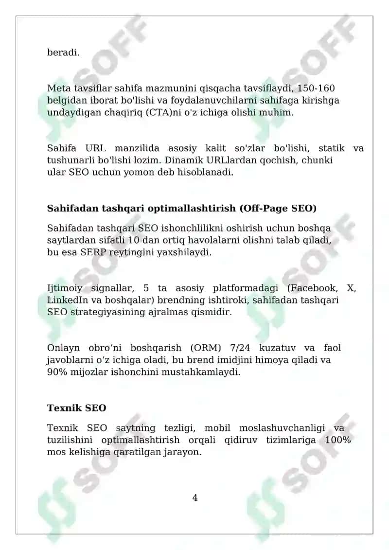 SEO va JSB tuzilishi va ish faoliyati 4