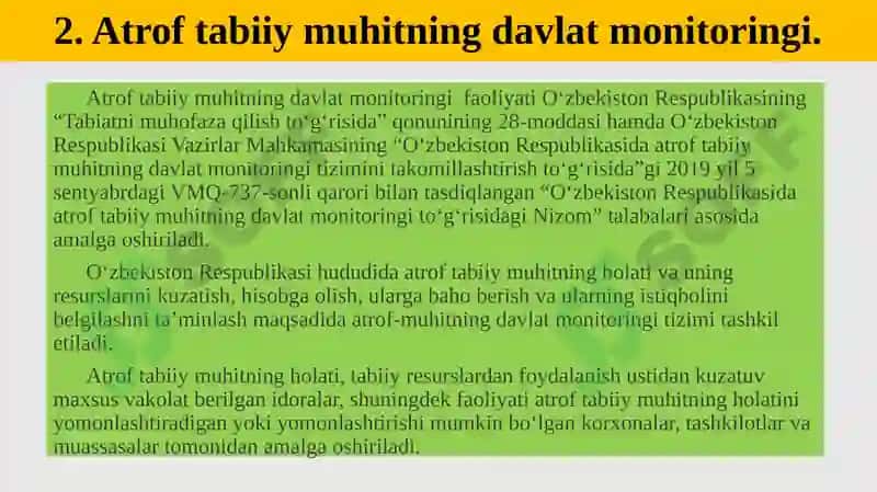 O‘zbekiston ekologik monitoring tizimining istiqbollari 4