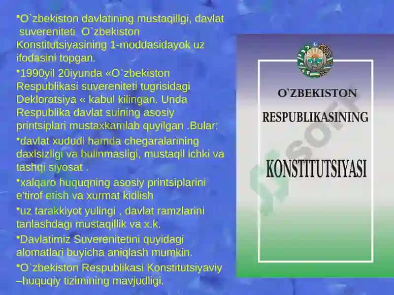 O‘zbekiston respublikasi konstitutsiyasining asosiy prinsiplari 4