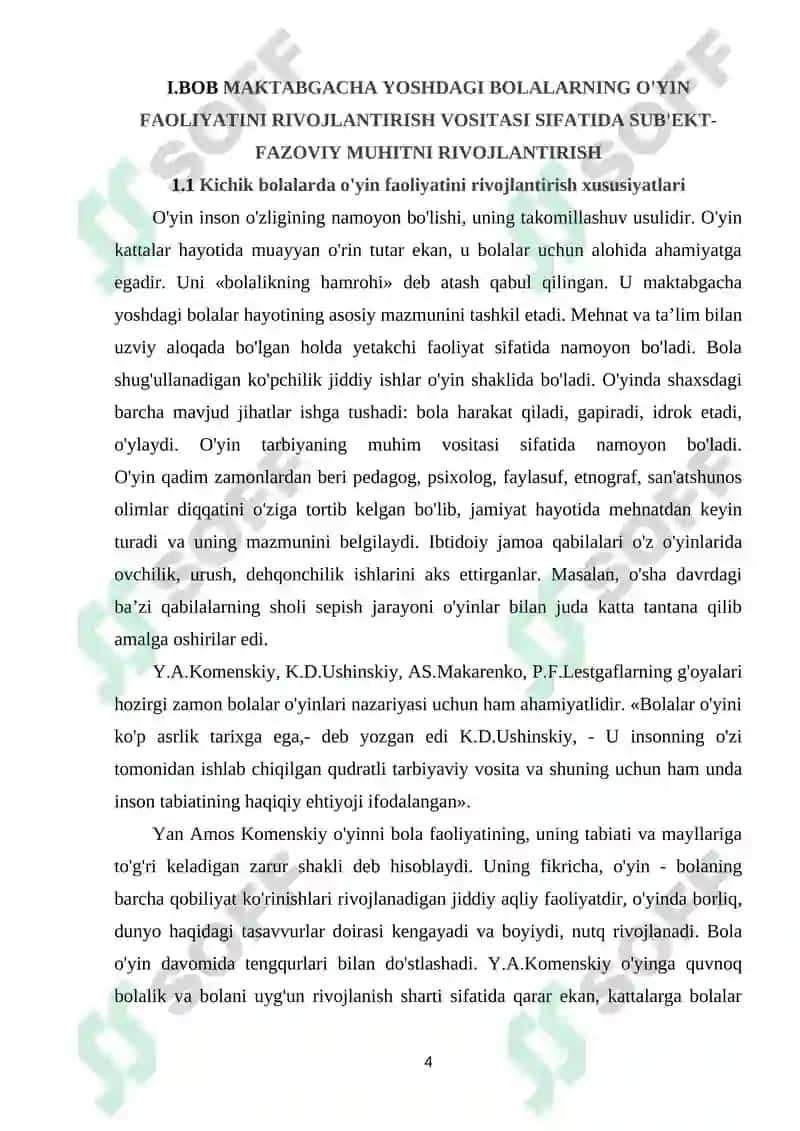 MAKTABGACHA YOSHDAGI BOLALARNING O'YIN FAOLIYATINI RIVOJLANTIRISH VOSITASI SIFATIDA SUB'EKT-FAZOVIY MUHITNI RIVOJLANTIRISH 4
