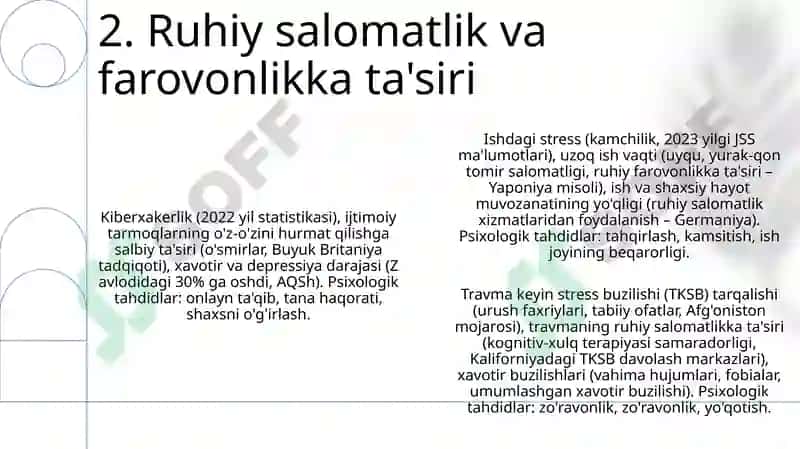 Shaxsga yónaltirilgan axborot.Psihologik tahdidlar 4