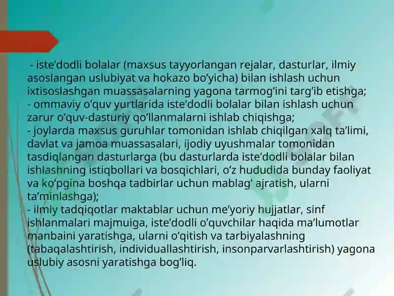 Iste’dodli bolalarni aniqlash va ularni tarbiyalash 4