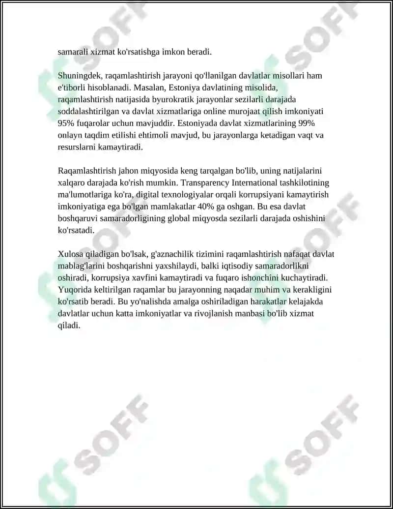 G'AZNACHILIK SOHASIDAGI TAKLIFLAR VA KAMCHILIKLAR 4