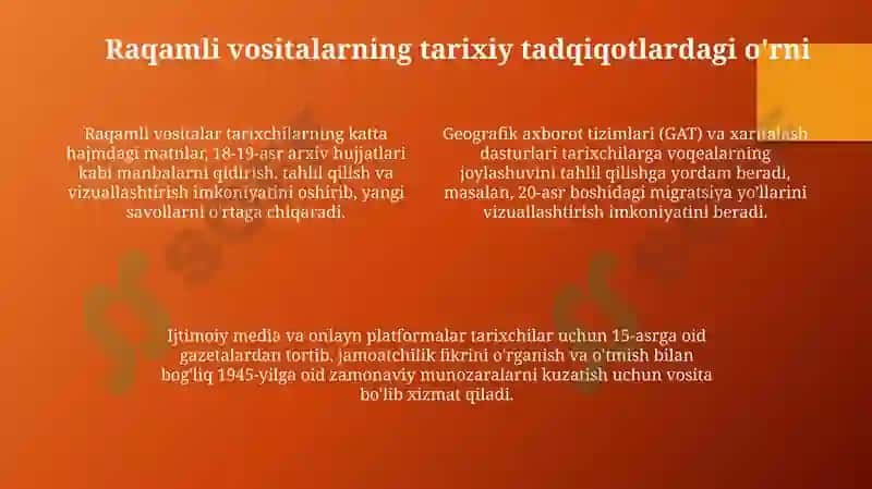 Raqamli tarix shakllanishi va taraqqiyoti 4