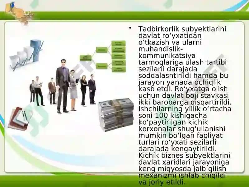 O'zbekiston sanoatida kichik biznesni rivojlantirishni davlat tomonidan qo'llab-quvvatlash 4