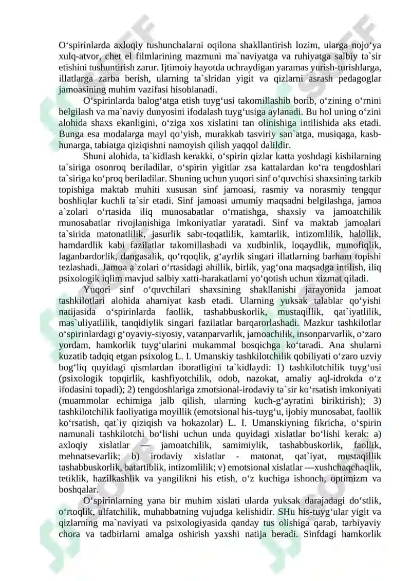 Ilk o‘spirinlik va yoshlik davrida psixik rivojlanish xususiyatlari 4