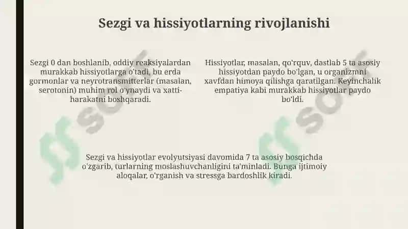 Psixikaning evolyutsiyasi va vujudga kelishi 4