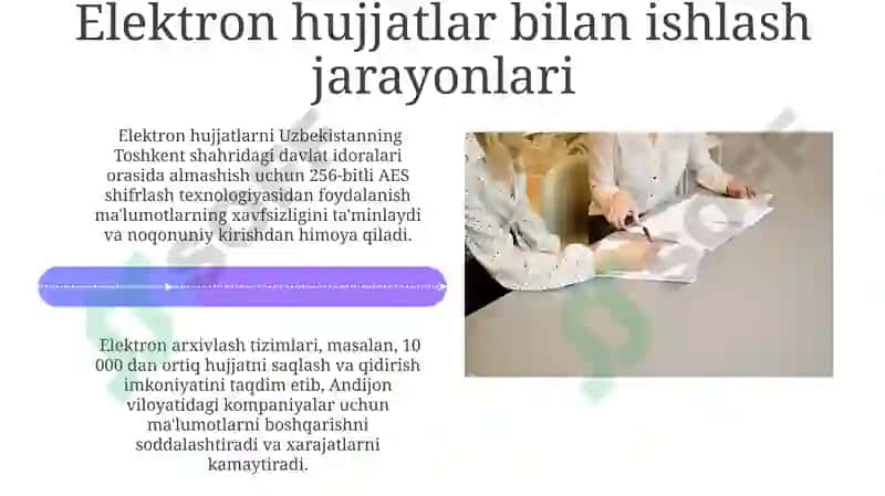 Elektron hujjat va elektron hujjat almashinuvi 4
