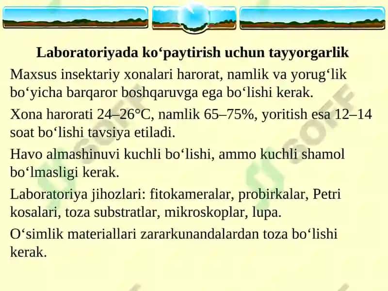 Mavzu: Fitomizani yopiq gruntda, laboratoriya sharoitida ko‘paytirish. 4