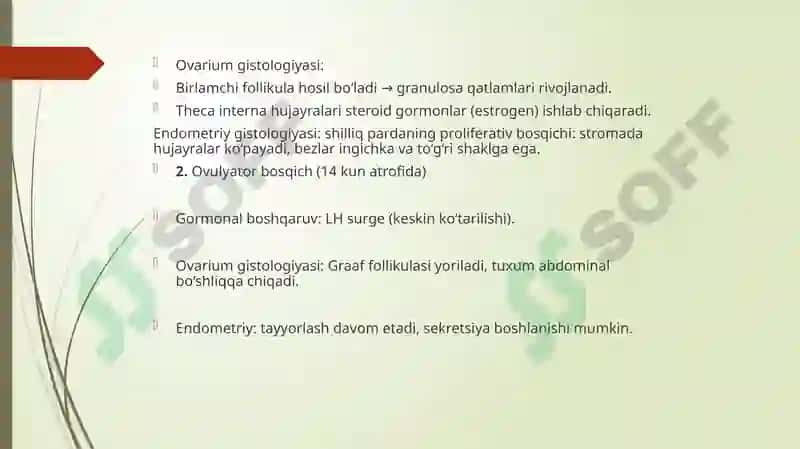 Jinsiy siklning gormonal boshqariluvi mexanizmi 4