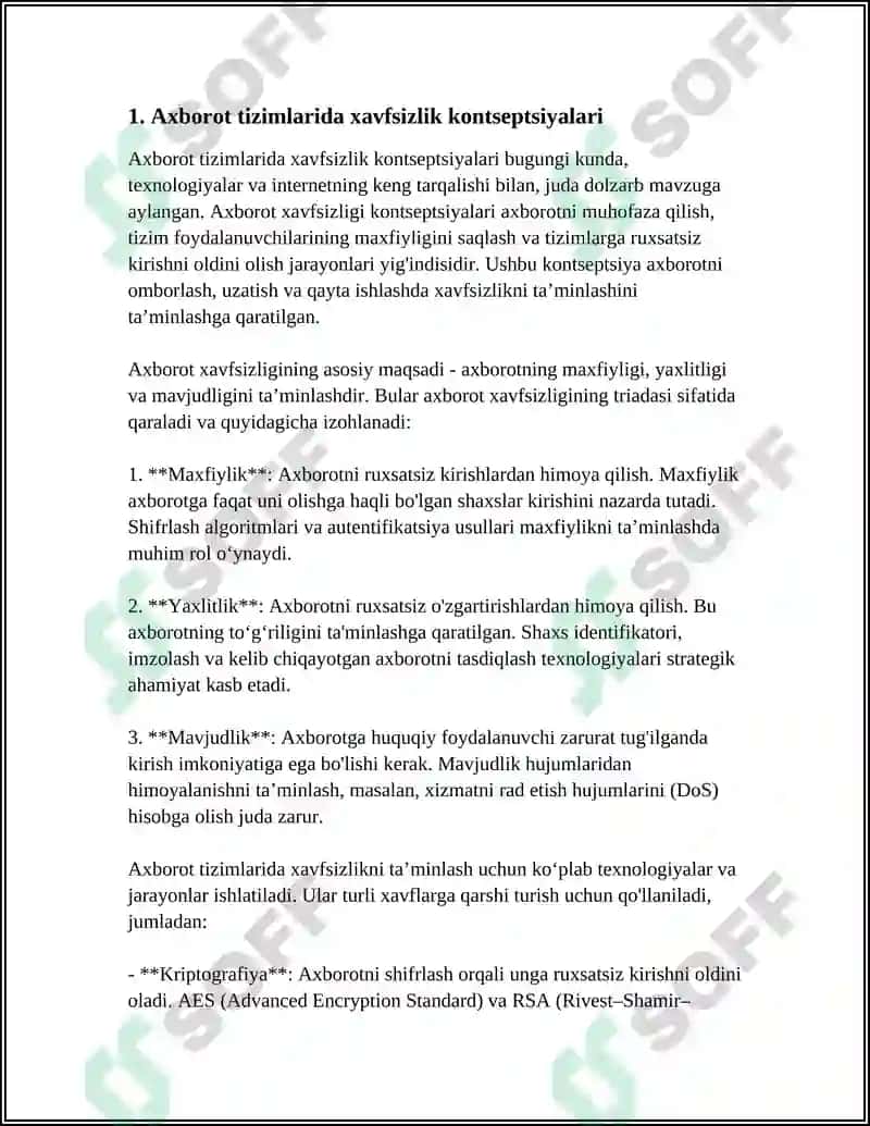 AXBOROT TIZIMLARI VA RESURSLARIDAN RUXSATSIZ FOYDALANISHLARNI ANIQLASH USLUBIYATI 4